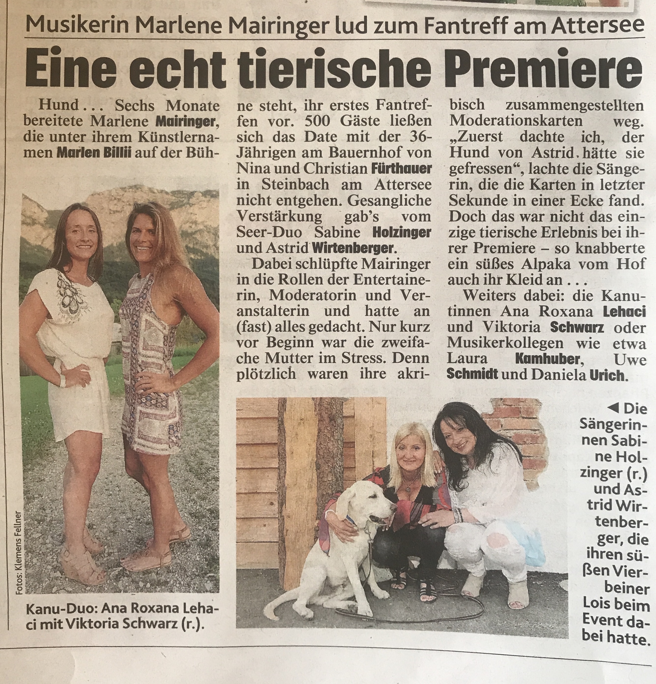 Eine echt tierische Premiere am Feldbauernhof / Attersee