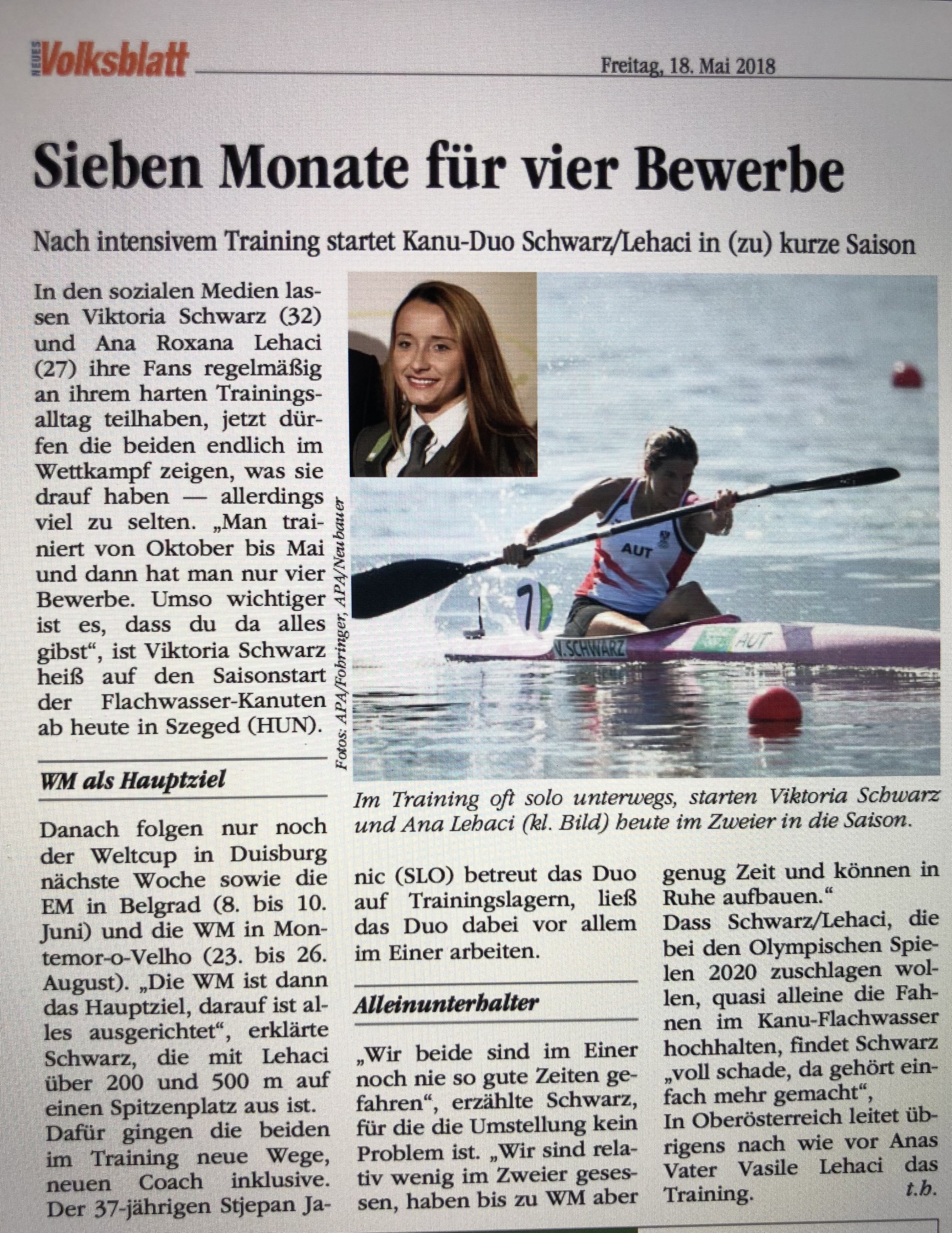 Volksblatt: 7 Monate für 4 Bewerbe