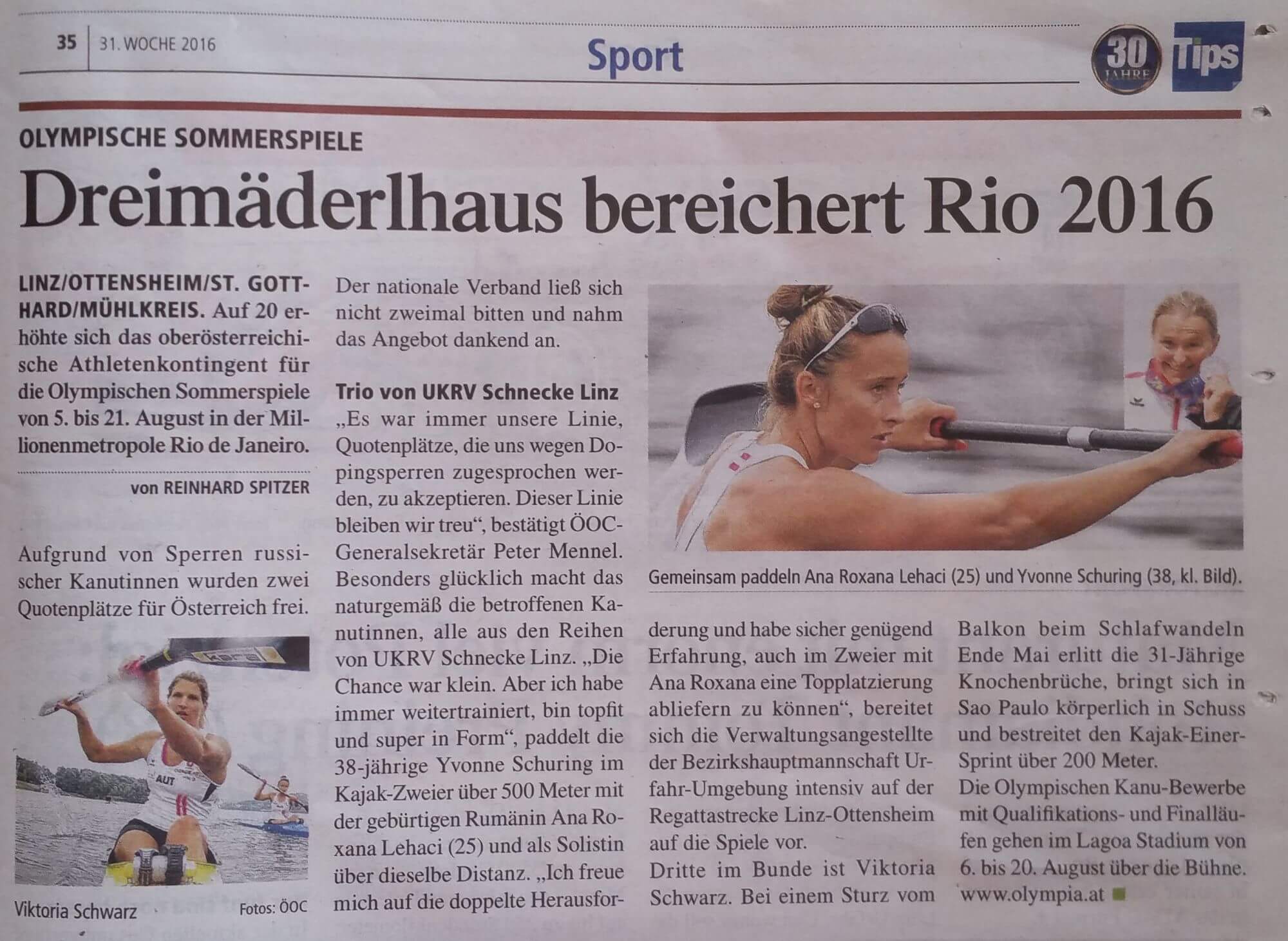 Dreimäderlhaus bereichert Rio 2016