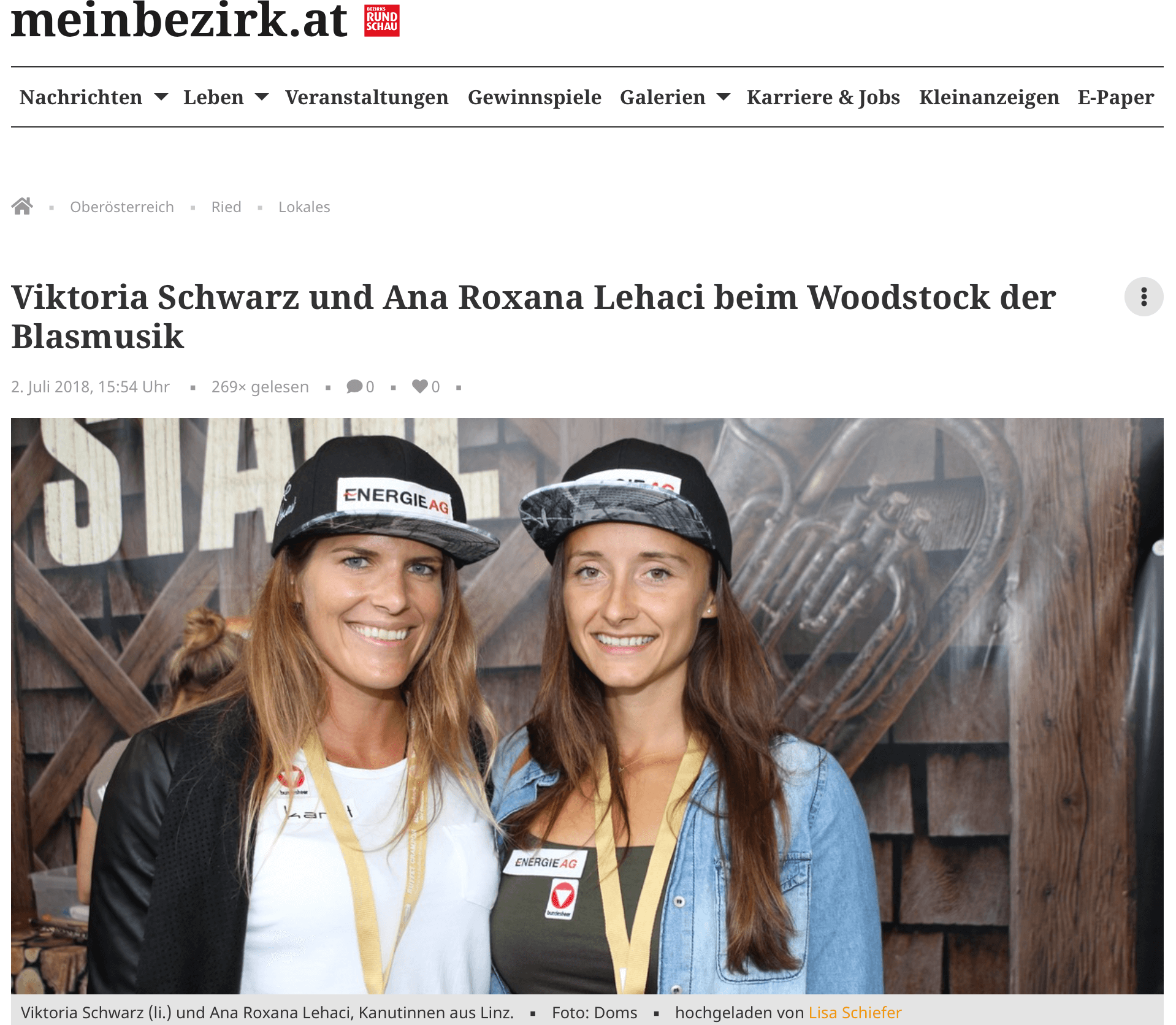 Viktoria und Ana beim Woodstock der Blasmusik