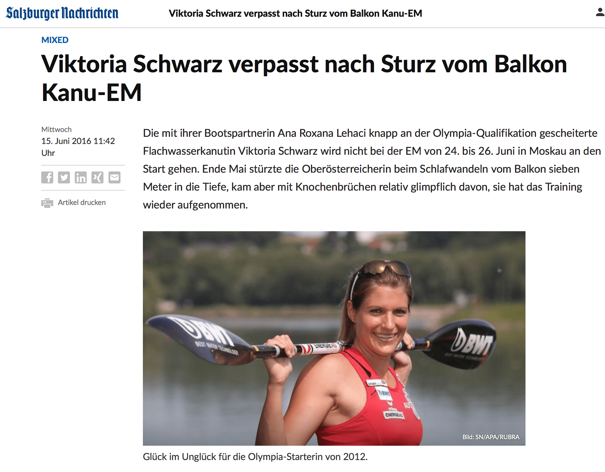 Viktoria Schwarz verpasst nach Sturz von Balkon EM