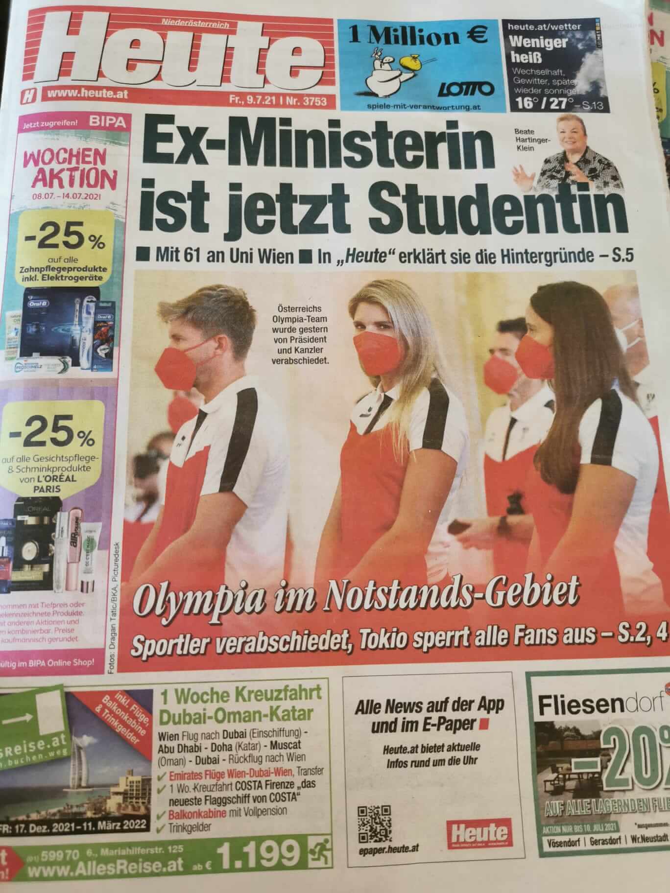 Titelseite Heute